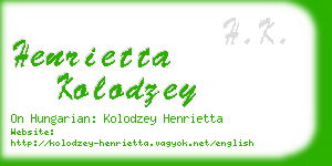 henrietta kolodzey business card